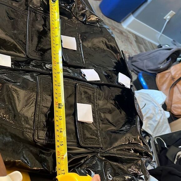 LITA by Ciara Black Patent Leather Crop Jacket xxsmall - Picture 7 of 13